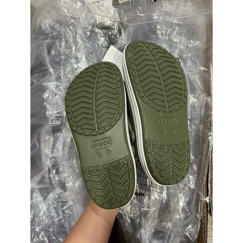 AUTHENTIC/ORIGINAL Crocs Bayaband Clog in Army Green / Cobblestone