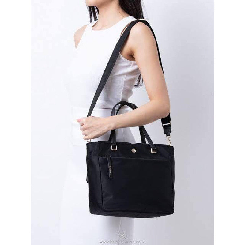 ORIG PRELOVED  KS Jae Medium Nylon Satchel Bag in Black