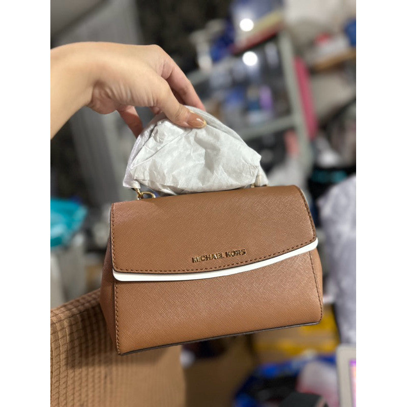 SALE! ORIG & IMPORTED MK Ava Extra-Small Saffiano Leather Crossbody Brown Bag