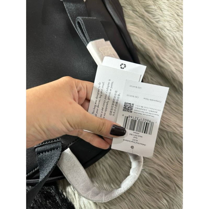 DISCONTINUED NO RESTOCK! ORIG & IMPORTED KS Chelsea Medium Backpack Black Nylon Bag Blue