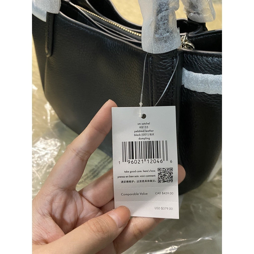 ORIG & IMPORTED KS Dumpling Small Satchel Bag in Black