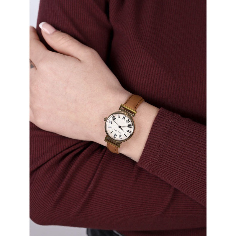 ORIG & IMPORTED AK Klein Brown Leather Strap Watch AK/2246CRHY