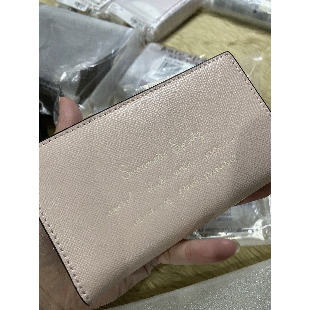 ORIG & IMPORTED KS Retail Tini Embellished Small Slim Bifold Wallet Watermelon Pink