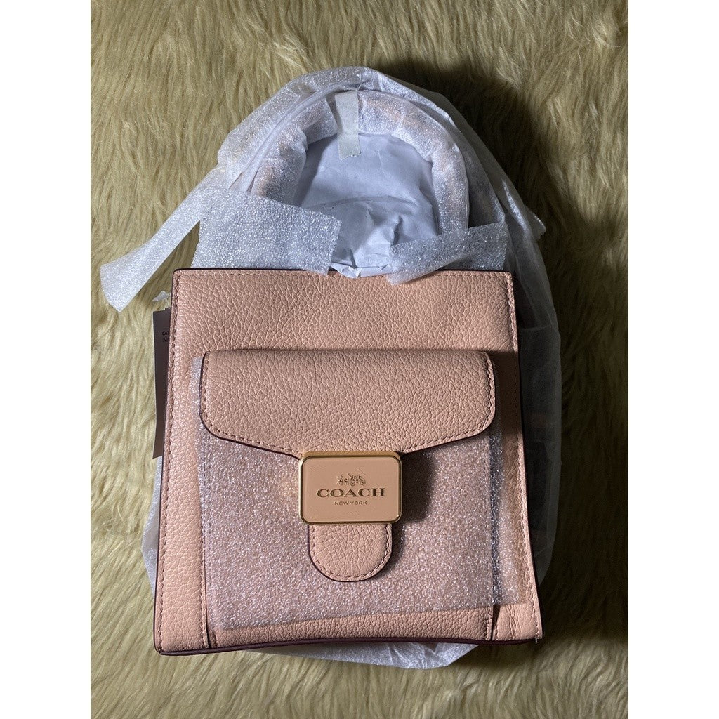 SALE! ❤️  C0ACH Mini Pepper Crossbody Bag in Gold/Shell Pink