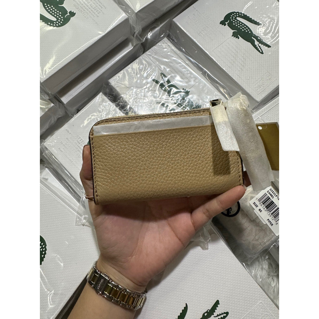 ORIG & IMPORTED MK Piper Small Zip Card Case Small Wallet Beige