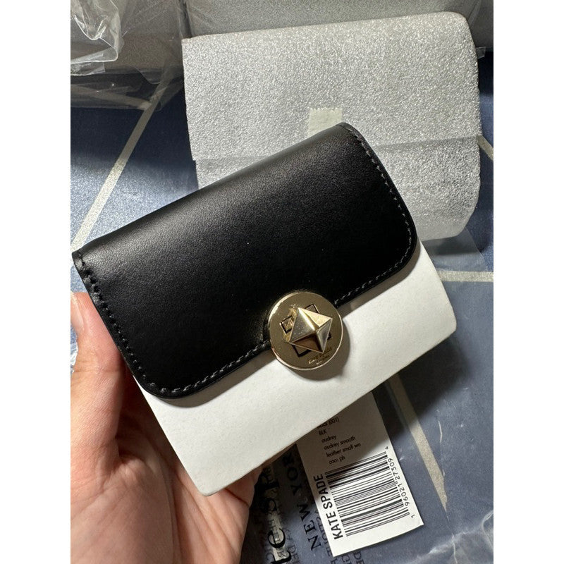 ORIG & IMPORTED KS Audrey Trifold Small Wallet in Black