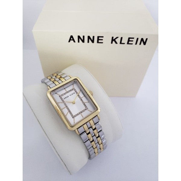 AK Klein Women's Japanese Quartz Dress Watch with Metal Strap, Silver Model: AK/3761SVTT