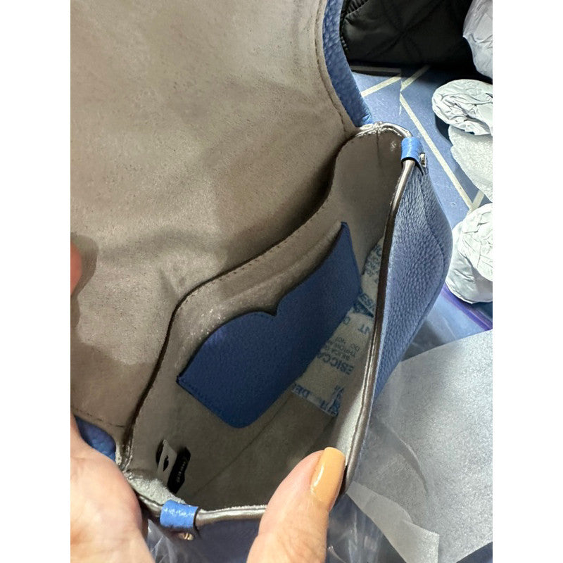 ORIG & IMPORTED KS SMALL FLAP ROULETTE CROSSBODY BAG IN BLUE