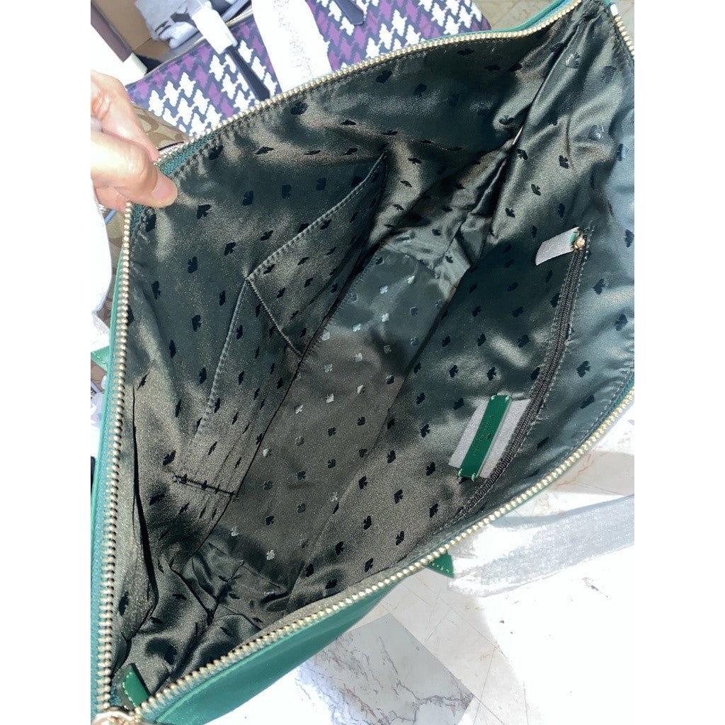 SALE! ORIG & IMPORTED KS Kitt Large Nylon Tote Bag in Deep Jade/Green
