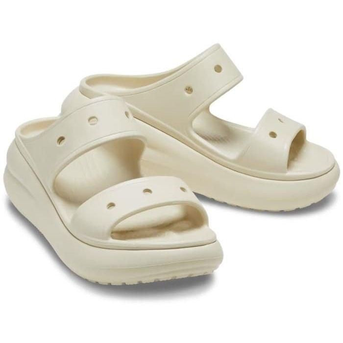 ORIG & IMPORTED CROCS CRUSH WOMEN SANDALS SLIDES IN BONE / BEIGE
