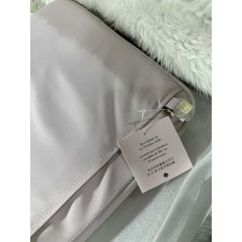 ORIG & IMPORTED KS Chelsea Nylon Laptop Bag Sleeve With Strap - Black/Lilac