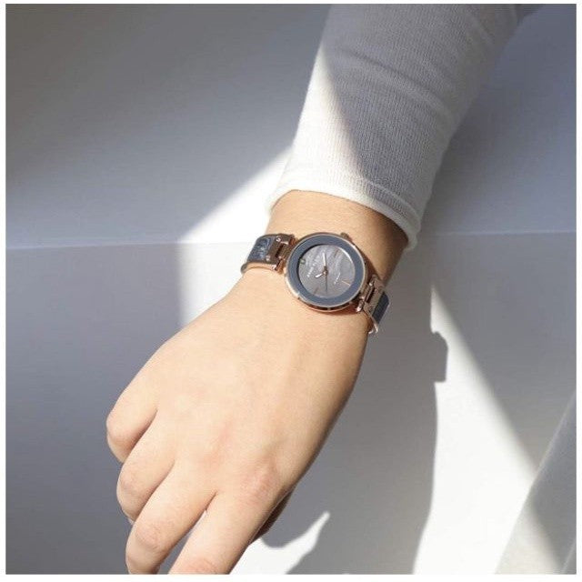 AK Klein Women's Genuine Diamond Dial Bangle Watch AK/2512TERG