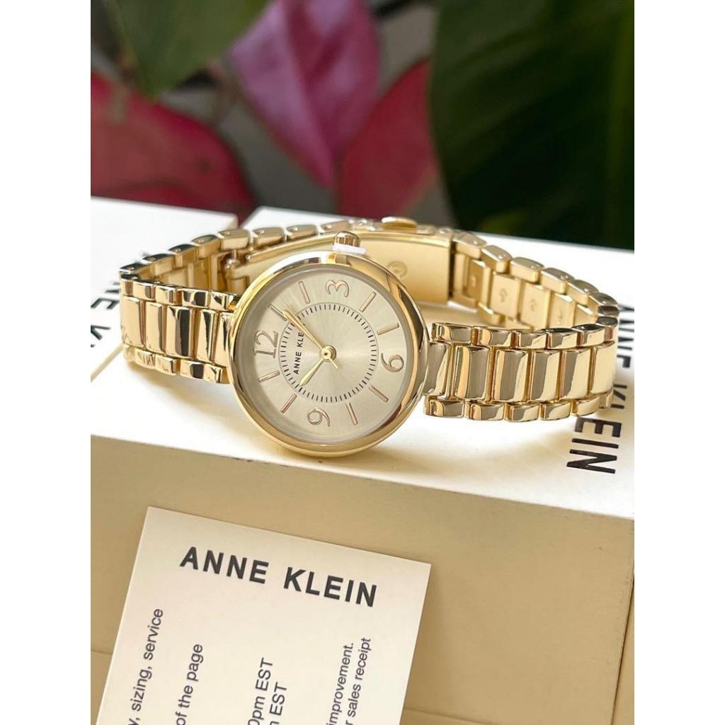 AK Klein Women's Japanese Quartz Dress Watch with Metal Strap, Gold Model: AK/3784CHGB