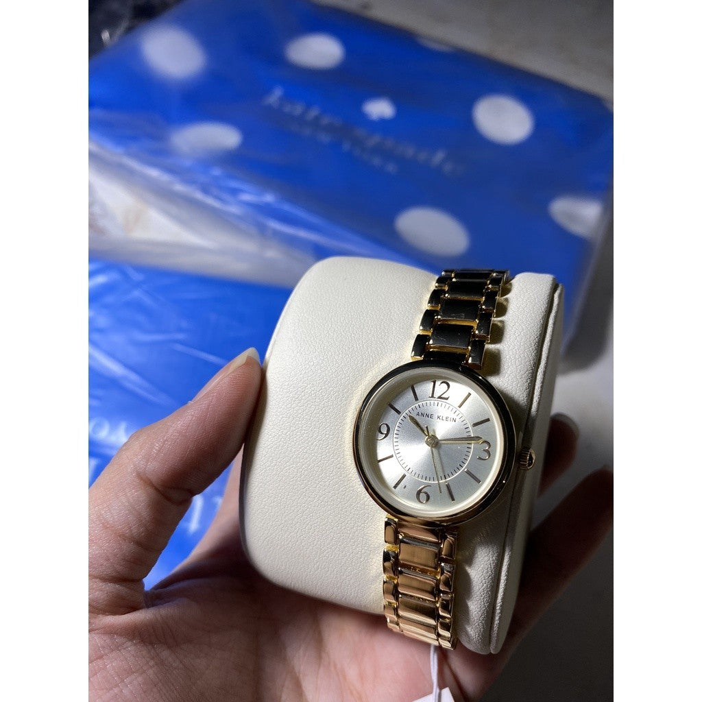 AK Klein Women's Japanese Quartz Dress Watch with Metal Strap, Gold Model: AK/3784CHGB