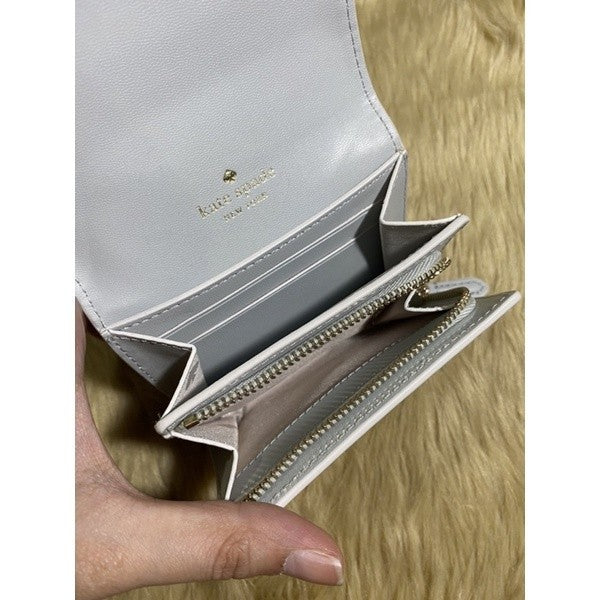 KS gemma small flap wallet - WHITE