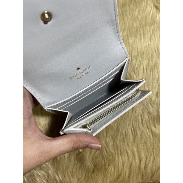 KS gemma small flap wallet - WHITE