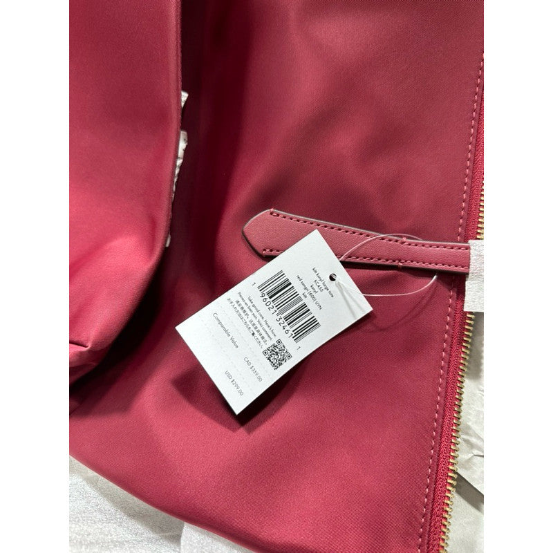 SALE! ORIG & IMPORTED KS Kitt Nylon Large Tote Bag in RED SANGRIA
