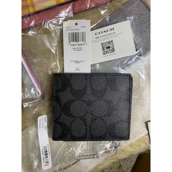 ORIG & IMPORTED CCH Id Billfold Wallet In Signature Canvas for Men