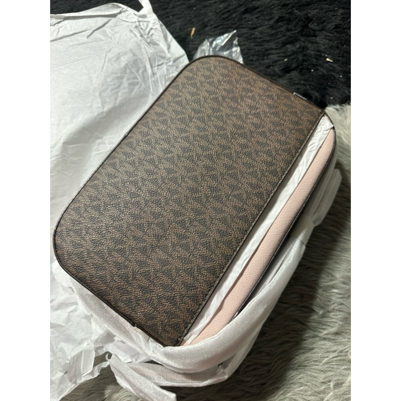 ORIG & IMPORTED MK Jet Set Chain Large Logo Crossbody Bag in Brown/Pink