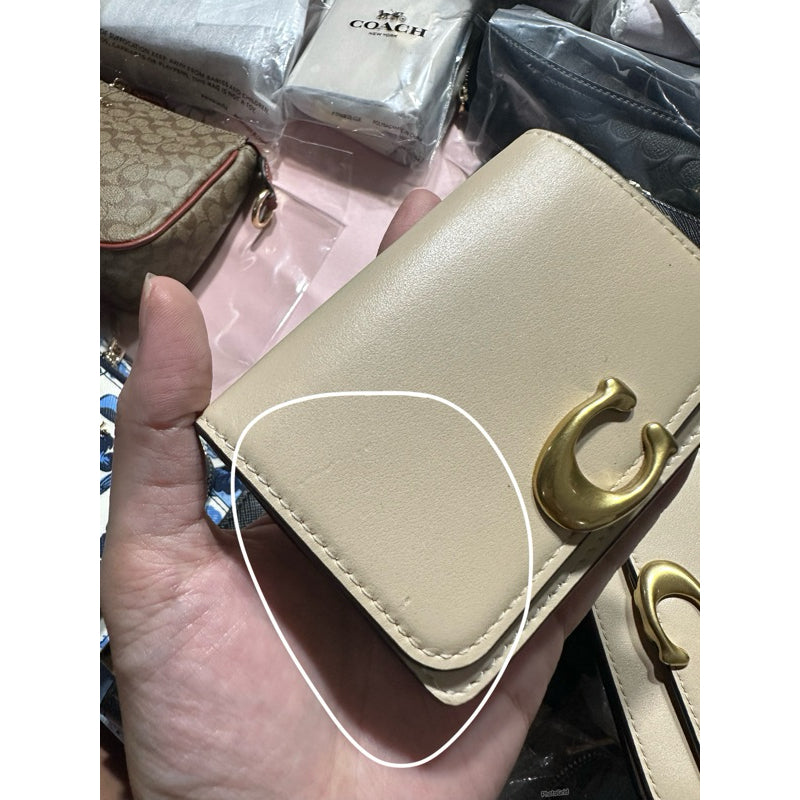 ORIGINAL & IMPORTED COACH Retail Bandit Card Case Small Flap Wallet in Brown and Green