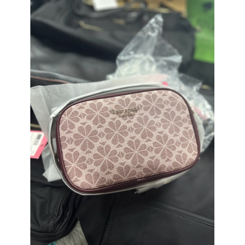 ORIG & IMPORTED KS spade flower coated canvas infinite medium camera bag pink