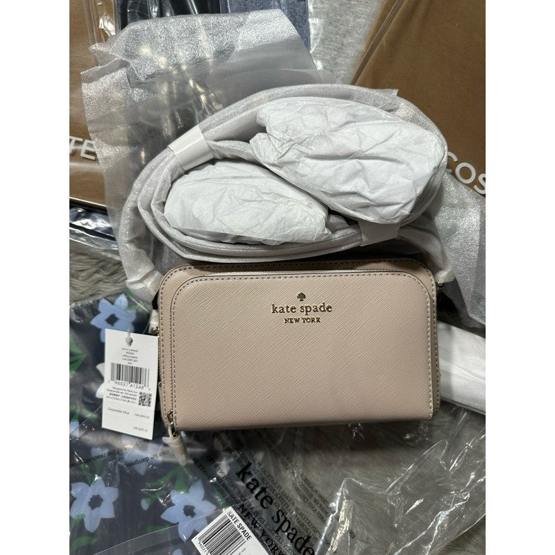 SALE! ❤️  KS Staci Dual Zip-Around Crossbody Small Bag black brown green pink