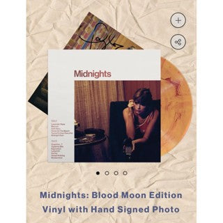 ORIG & IMPORTED Taylor Swift Midnights Vinyl with Hand Signed Photo from Taylor Swift USA