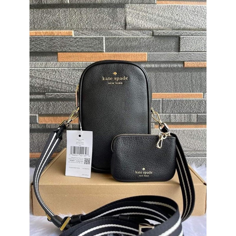 ORIG & IMPORTED KS rosie north south phone crossbody black/brown bag