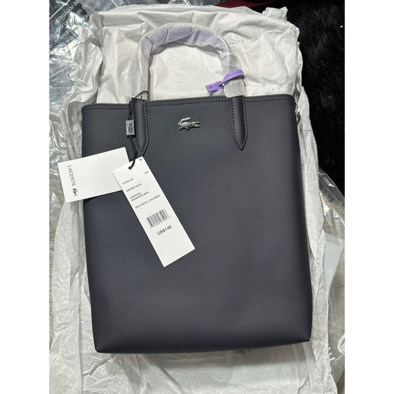 ORIG & IMPORTED LCT Women's Anna Reversible Canvas Tote Bag in Black/Purple