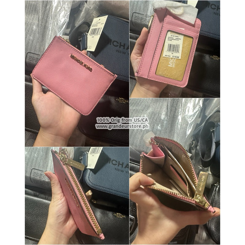 ORIG & IMPORTED MK Jet Set Travel Small Slim Coin Pouch ID Card Wallet