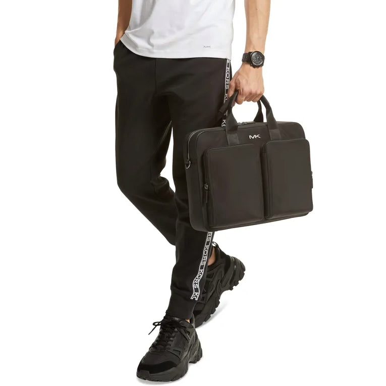 ORIG & IMPORTED MK Kent Nylon Utility Pocket Briefcase Laptop Men's Bag Black