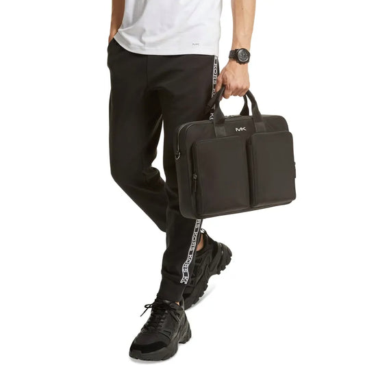 ORIG & IMPORTED MK Kent Nylon Utility Pocket Briefcase Laptop Men's Bag Black
