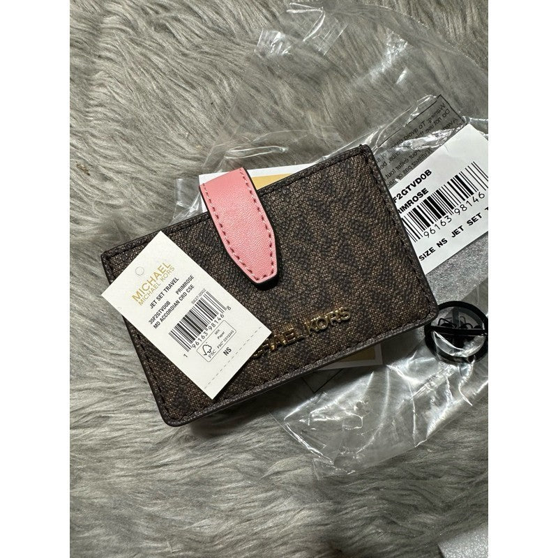 SALE! ORIG & IMPORTED MK Jet Set Medium Logo Accordion Card Case Wallet