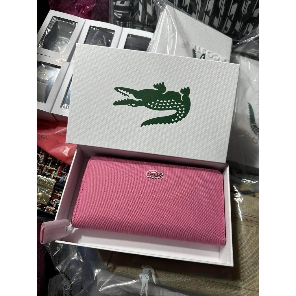 ORIG & IMPORTED LCT Concept 12 Card Zip Long Wallet Pink / Beige