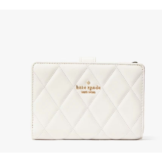 ORIG PRELOVED  KS Carey Medium Compact Bifold Wallet White