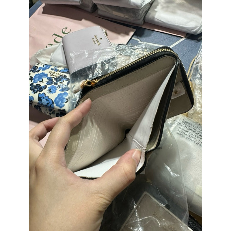 ORIG & IMPORTED KS Retail Morgan Small Compact Wallet Beige/Black