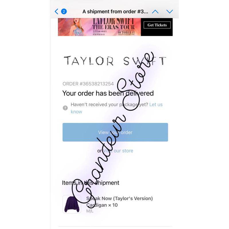 SALE! AUTHENTIC/ORIGINAL SPEAK NOW PURPLE CARDIGAN OFFICIAL MERCH ORIGINAL from TAYLOR SWIFT STORE