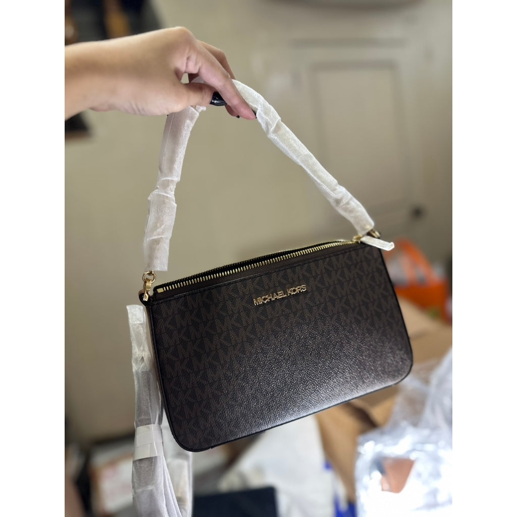 ORIG & IMPORTED MK Jet Set Medium Shoulder Chain and Crossbody Bag Brown