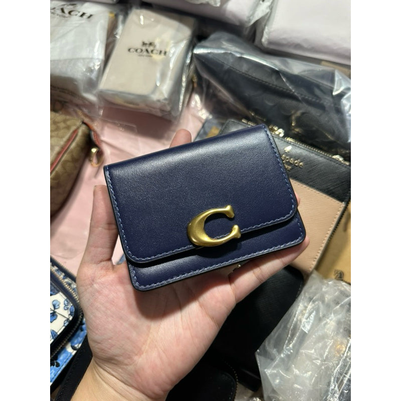 ORIGINAL & IMPORTED COACH Retail Bandit Card Case Small Flap Wallet in Brown and Green