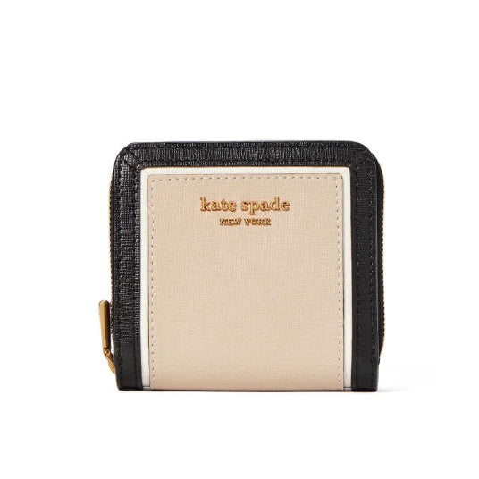 ORIG & IMPORTED KS Retail Morgan Small Compact Wallet Beige/Black
