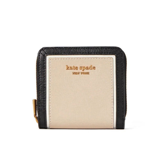 ORIG & IMPORTED KS Retail Morgan Small Compact Wallet Beige/Black