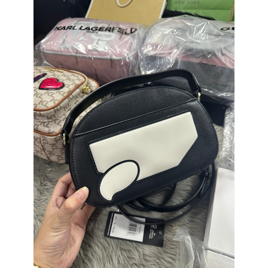 ORIG PRELOVED  KARL LAGERFELD PARIS Classic Black Maybelle Top Handle Crossbody Bag