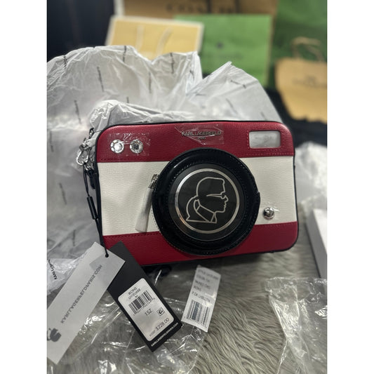 ORIG & IMPORTED Karl Lagerfeld Paris KL Ikons Red Camera Crossbody Bag