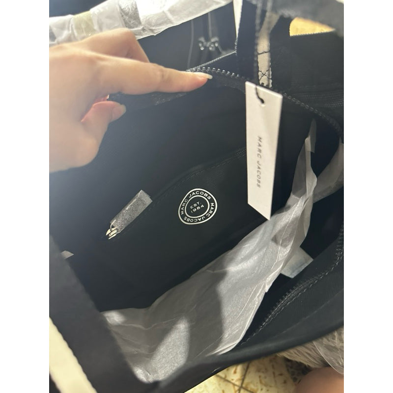 ORIG & IMPORTED MJ Signet Canvas Medium Tote Bag Black