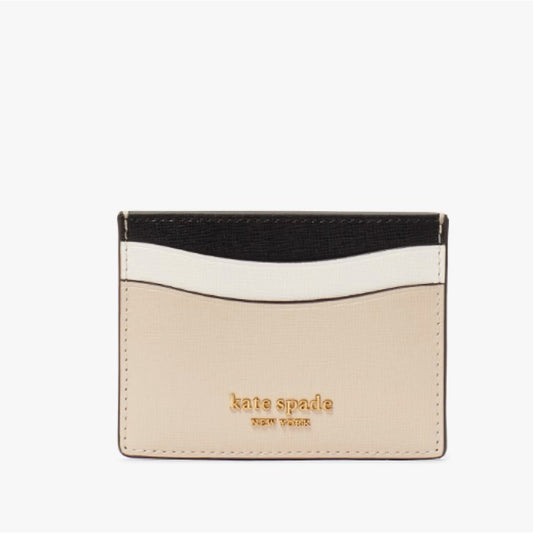 ORIG & IMPORTED KS Morgan Colorblocked Cardholder Small Wallet Beige