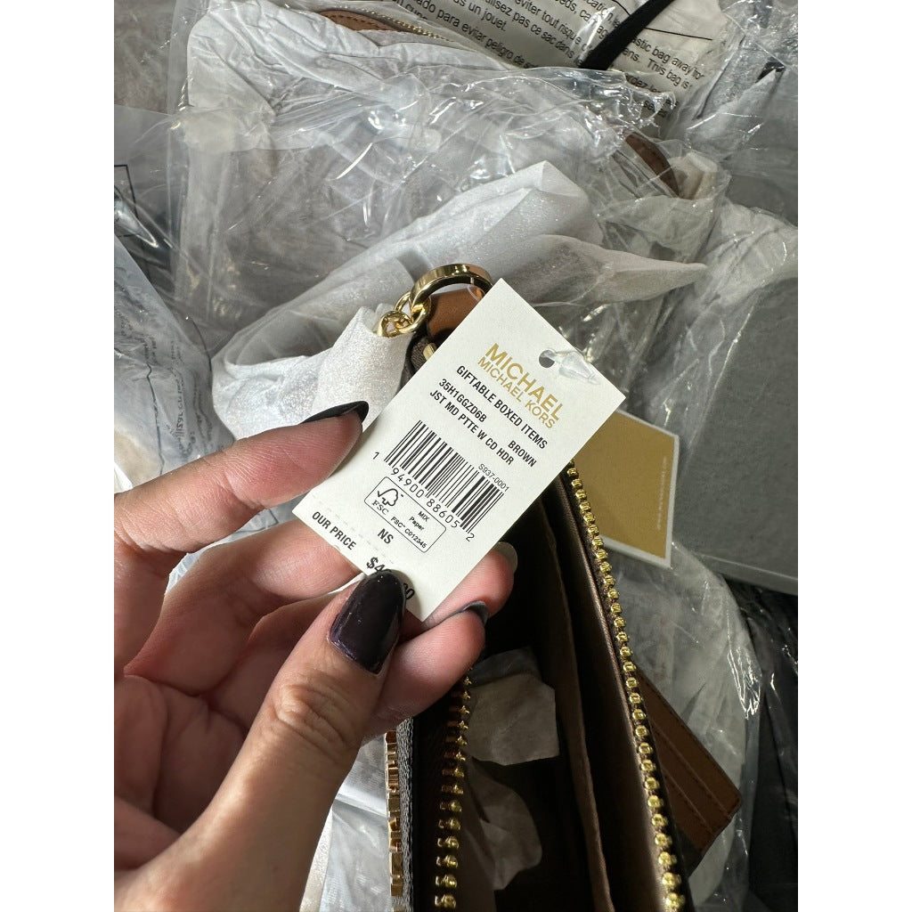 ORIG & IMPORTED MK Jet Set Medium Shoulder Chain and Crossbody Bag Brown