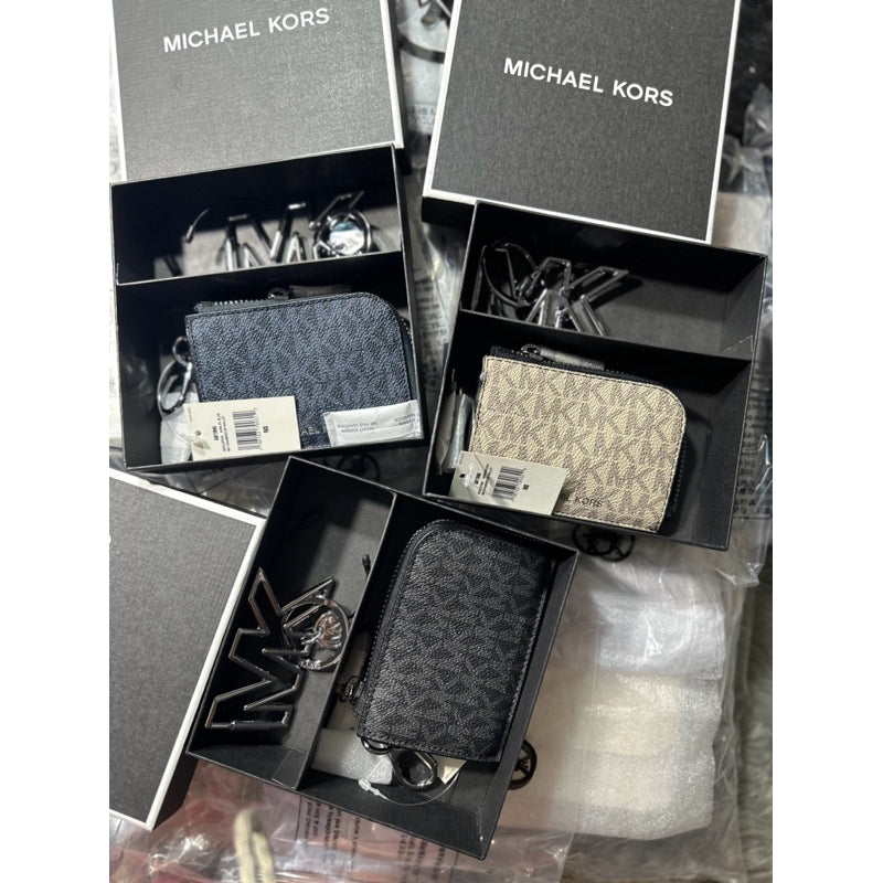 ORIG & IMPORTED MK Logo Men's Wallet and Keychain Gift Set