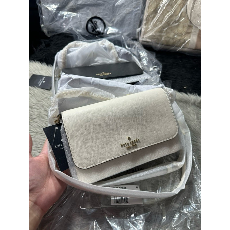 ORIG & IMPORTED KS Madison Flap Crossbody Bag in White/Black/Beige/Pink/Red
