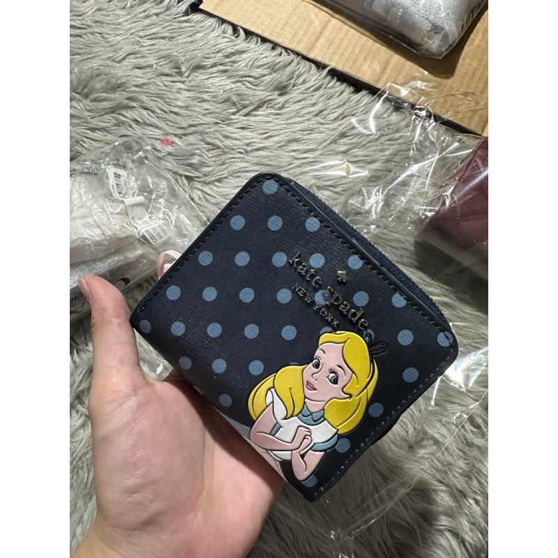 ORIG & IMPORTED Disney X KS Alice In Wonderland Small Bifold Wallet Blue