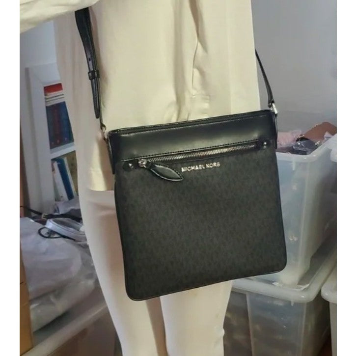 ORIG PRELOVED  MK Connie Slim File Crossbody Bag MonoBlack